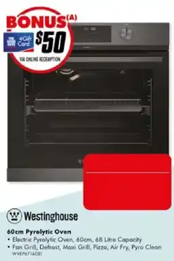 The Good Guys Westinghouse 60cm Pyrolytic Oven offer