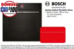 The Good Guys Bosch Series 8 60cm Pyrolytic Oven offer