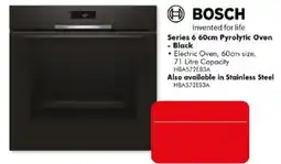 The Good Guys Bosch Series 6 60cm Pyrolytic Oven - Black offer