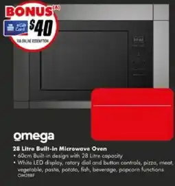 The Good Guys Omega 28 Litre Built-in Microwave Oven offer