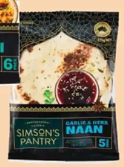 ALDI Simson's Pantry Garlic & Herb Mini Naan offer