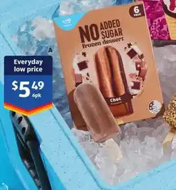 ALDI No Added Sugar Frozen Dessert Choc offer