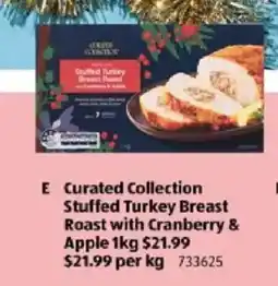 ALDI Curated Collection Stuffed Turkey Breast Roast with Cranberry & Apple offer