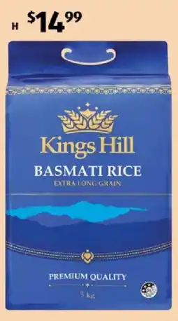 ALDI Kings Hill Basmati Rice offer