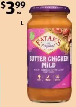 ALDI Patak's Butter Chicken Simmer Sauce offer