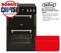 The Good Guys Belling Mini Richmond 60cm Induction Upright Cooker offer