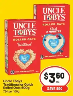 IGA Uncle Tobys Rolled Oats offer