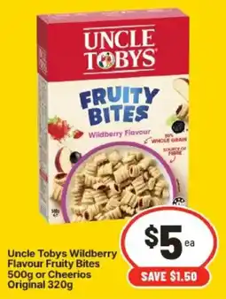 IGA Uncle Tobys Fruity Bites offer