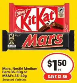 IGA Mars, Nestlé Medium Bars offer