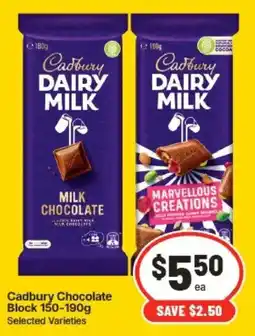 IGA Cadbury Chocolate Block Selected Varieties offer