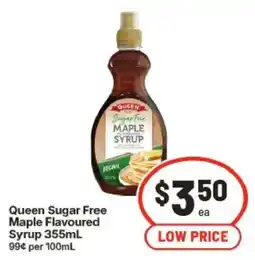 IGA Queen Sugar Free Maple Flavoured Syrup offer