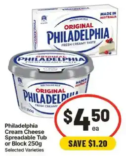 IGA Philadelphia Cream Cheese Spreadable Tub offer
