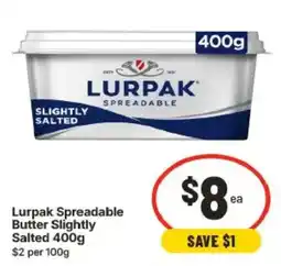IGA Lurpak Spreadable Butter Slightly Salted offer