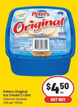 IGA Peters Original Ice Cream offer