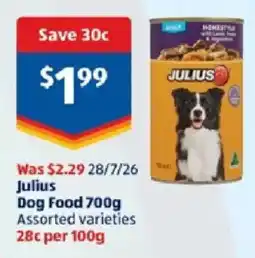 ALDI Julius Dog Food Assorted varieties offer