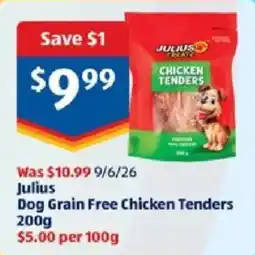 ALDI Julius Dog Grain Free Chicken Tenders offer