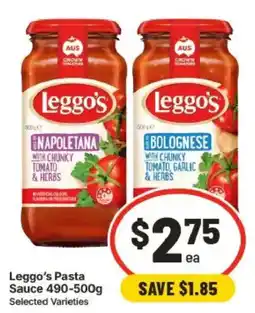 IGA Leggo's Pasta Sauce offer