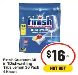 IGA Finish Quantum All in 1 Dishwashing Tabs Lemon offer