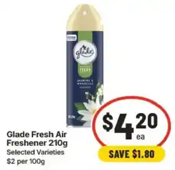 IGA Glade Fresh Air Freshener offer