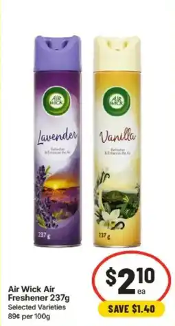 IGA Air Wick Air Freshener 237g Selected Varieties offer