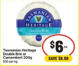 IGA Tasmanian Heritage Double Brie offer