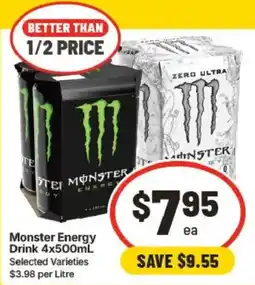 IGA Monster Energy Drink Selected Varieties offer