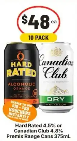 IGA Hard Rated or Canadian Club Premix offer