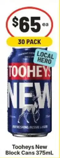 IGA Tooheys New Block Cans offer