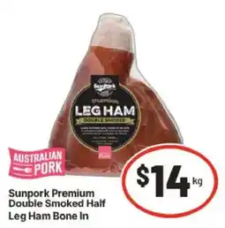 IGA Sunpork Premium Leg Ham Bone In offer