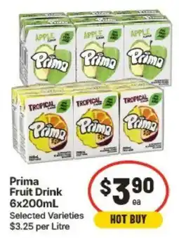 IGA Prima Fruit Drink offer