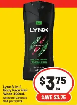 IGA Lynx 3-in-1 Body Face Hair Wash offer