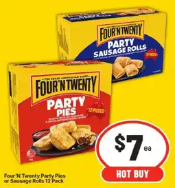 IGA Four 'N Twenty Party Pies or Sausage Rolls offer