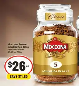 IGA Moccona Freeze Dried Coffee offer