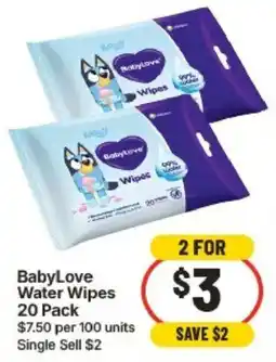 IGA BabyLove Water Wipes offer