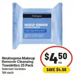 IGA Neutrogena Makeup Remover Cleansing Towelettes offer