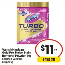 IGA Vanish Napisan Gold Pro Turbo Stain Remover Powder offer