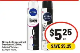 IGA Nivea Anti-perspirant Deodorant offer