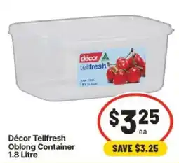 IGA Décor Tellfresh Oblong Container offer