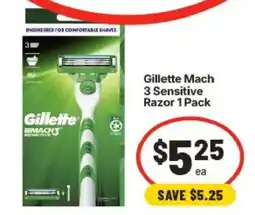 IGA Gillette Mach 3 Sensitive Razor offer