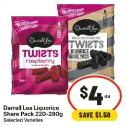 IGA Darrell Lea Liquorice Share Pack Selected Varieties offer