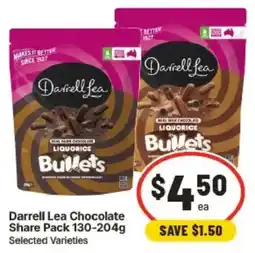 IGA Darrell Lea Chocolate Liquorice Bullets offer