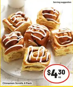 IGA Cinnamon Scrolls 4 Pack offer