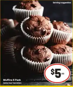 IGA Muffins 6 Pack Selected Varieties offer