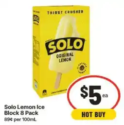 IGA Solo Lemon Ice Block offer