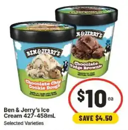 IGA Ben & Jerry's Ice Cream Selected Varieties offer
