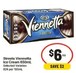 IGA Streets Viennetta Ice Cream offer