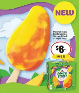 IGA Peters Frosty Fruits Mango Sorbet offer