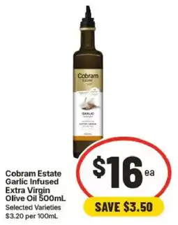IGA Cobram Estate Garlic Infused Extra Virgin Olive Oil offer