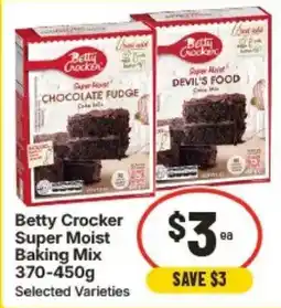 IGA Betty Crocker Super Moist Baking Mix offer