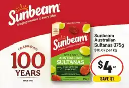 IGA Sunbeam Australian Sultanas offer